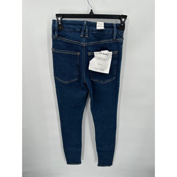 GOOD AMERICAN NWT ALWAYS FITS GOOD WAIST Denim JEANS in Blue821 // 00-4 - Picture 10 of 13